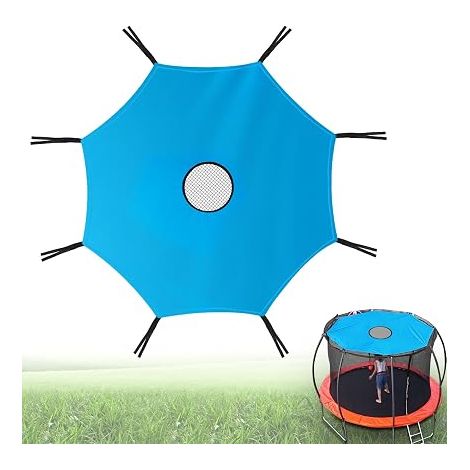 Trampoline Shade Cover, 8 Bars Roof Sun Visor for Trampoline Cover, Sun Protection Tarpaulin Diameter 305 cm, Waterproof Oxford Roof, Anti-UV for Playgrounds (1/5)