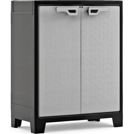 armadio basso keter "titan" in resina grigio 80x44x100 cm