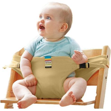 Harnais/ceinture de chaise de salle à manger portable et sécuritaire kaki (1/5)