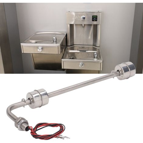 Interrupteur à flotteur, contrôle de niveau d'eau en acier inoxydable, indicateur de niveau d'eau/d'huile, capteur de niveau double point latéral en acier inoxydable, AC/DC 0110 V, L=250 mm (1/5)