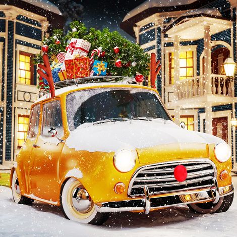 Weihnachtskostüm für Auto, SUV, LKW - Festliches Rentiergeweih (1/5)