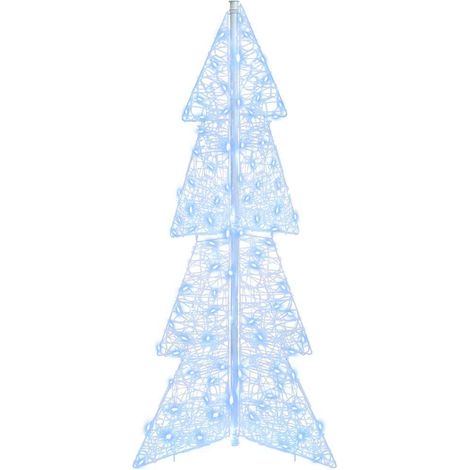 Sapin de Noël,Arbre de Noël avec 100 LED Blanc Froid 120 cm Acrylique CFW64703 (1/5)
