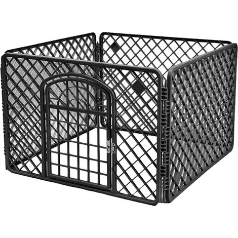 Recinto per cani 90x90x60 cm Nero
