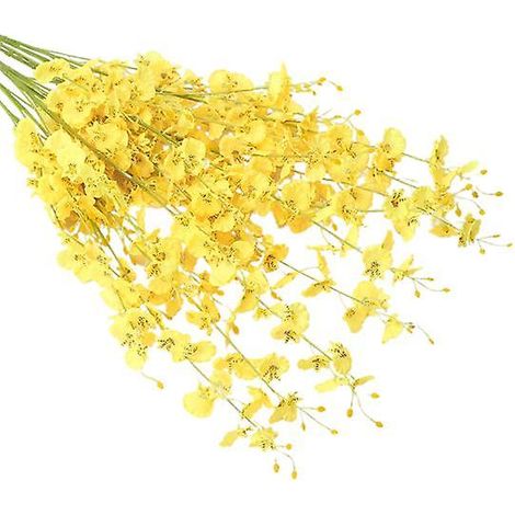 Fleur artificielle en 6 couleurs, faite main, écologique, sans découpejaune (1/5)