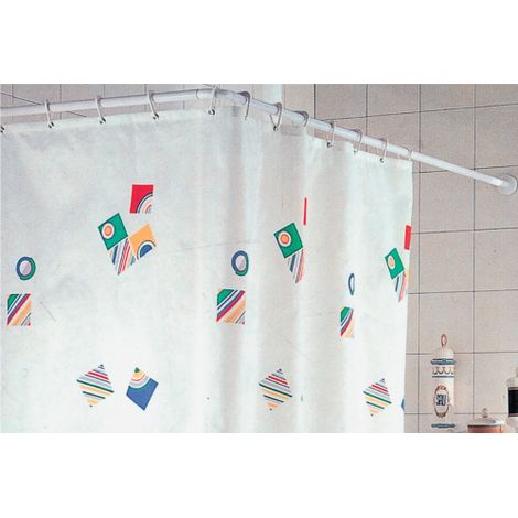 cadre pour baignoire en aluminium blanc 80x160 cm 25 mm par rideau