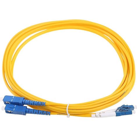 Cordon de brassage fibre optique duplex monomode LC-SC LC vers SC, 3 mètres (1/4)