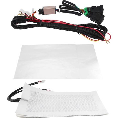 Lot de 4 coussins chauffants pour sièges auto 12 V avec interrupteur à 5 niveaux et 2 molettes pour Toyota Prado, Corolla, RAV4, REIZ et Yaris (1/5)
