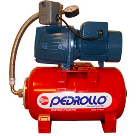 Pedrollo – Surpresseur 100L – Pompe à eau 0,75 kW – Débit 7,2 m3/h – Autonome pour eau de pluie et puits – Fonctionnement silencieux