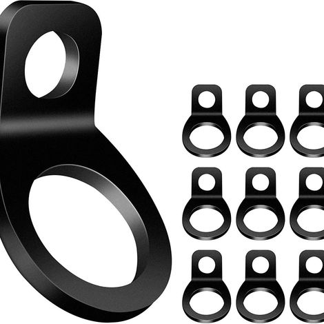 10 anclajes de sujeción, anillos de anclaje con junta tórica negra para instalación en garajes y talleres. (1/3)
