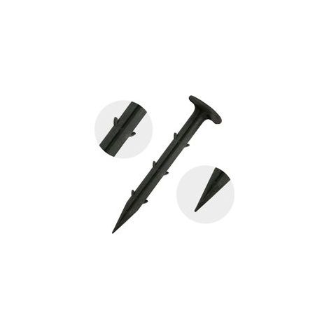 Lot de 100 piquets d’ancrage en plastique 110 mm, crochets de fixation pour toile de paillage, bâche et jardin – Stabilité au sol–