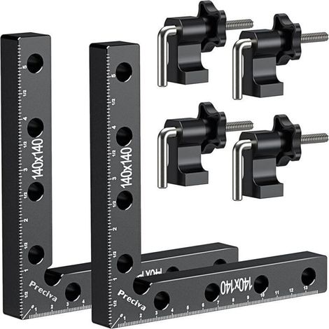 90 Degree Positioning Block, Aluminum Alloy Right Angle Fixing Clamp, Woodworking Tools(14cm/5.5") (1/4)