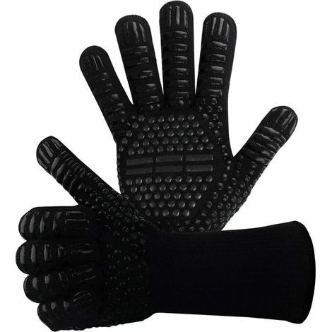 Gants De Barbecue - Résistants À La Chaleur Jusqu'à 800 °C - Certifiés EN407 - Protection Avant-Bras - Taille Unique - 2 Pièces (1/4)