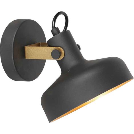 Mexlite - wandleuchte - Prato - schwarz - metall - bettlampe -