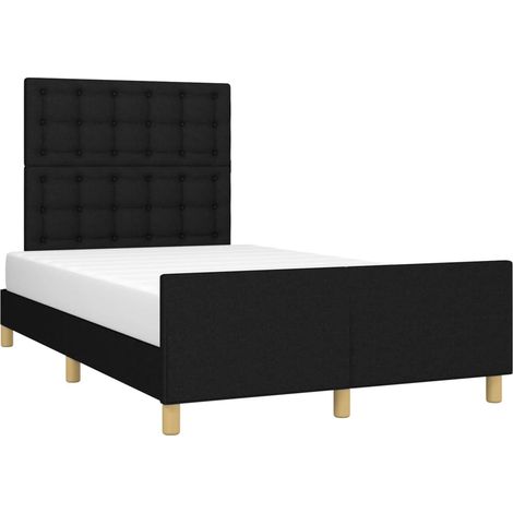 Estructura de cama sin colchón tela negro 120x200 cm vidaXL (1/4)