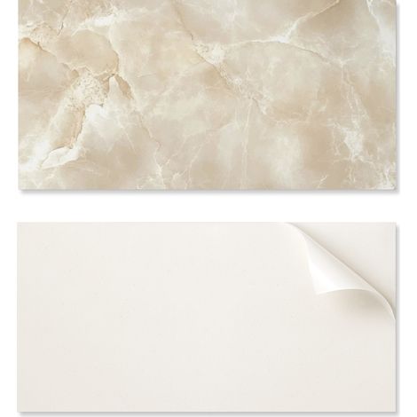 Panel de vinilo autoadhesivo con estampado de 100 x 50 cm con elegante textura de m谩rmol.