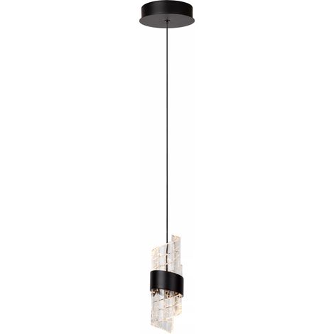 Lampada sospensione glamour vetro nero Kligande LED 7W (1/5)