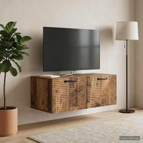 Wandmontierter TV-Schrank Altholz 78,5 x 41 x 30 cm (1/5)