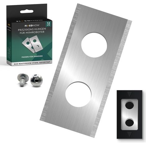 Lame De Rechange Pour Robot Tondeuse - Lot De 12 - Acier Inoxydable - Coupe Précise - Compatible Parkside - 35x18mm (1/5)