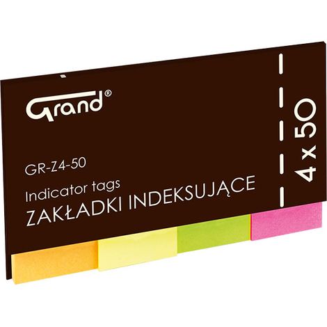 GRAND Registerreiter - 50 Stück, farbige Flaggen, 50x20mm
