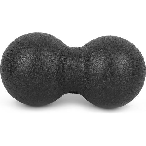Balle de massage sportive 24 x 12 cm pour fitness, yoga et acupression (noire)-AquaForge