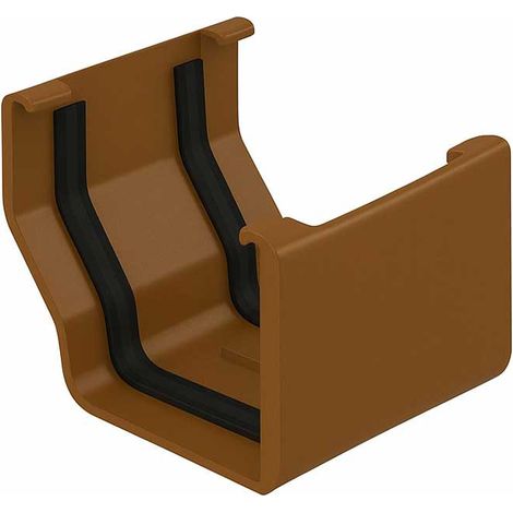 Unión Perfil con Junta Cuadrada 70x70 Canalón EUME Blanca PVC - Ferroplast  Color: Marrón