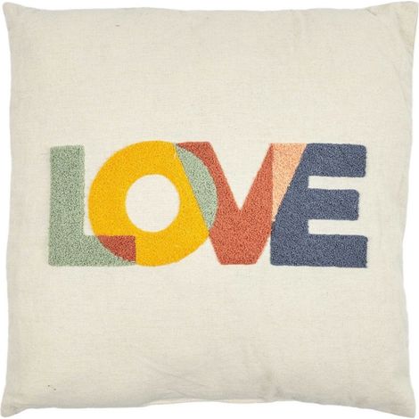 Coussin avec bouclette 40x40 LOVE (1/4)