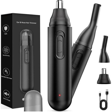 1 Tondeuse nez 3 en 1,rechargeable USB,étanche,barbe,sourcil,usage quotidien (1/5)