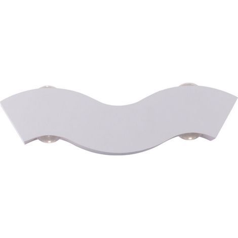 Aplique LED impermeable para pared, luz creativa para escaleras exteriores en el jardín, ideal para sala de estar, casa y jardín (carcasa blanca, luz blanca brillante). (1/5)