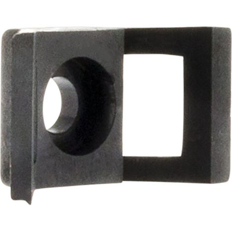 Lot de 100 embases à visser – Fixation avec collier de serrage – Pour tubes jusqu'à 50mm – Noir – Zenitech