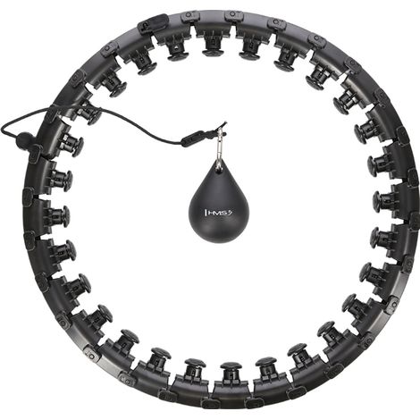 HHW12 ARO DE HULA DE TALLA GRANDE NEGRO CON PESO HMS (1/5)