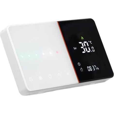Intelligenter Thermostat mit Schieberegler, Zeitschaltuhr, programmierbar, negativem LCD-Display, WLAN und Sprachsteuerung, 95–240 V (1/5)