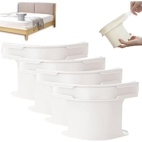 Ferma lenzuola, ferma lenzuola con strisce di bloccaggio, ferma lenzuola antiscivolo, ferma lenzuola per tutti i materassi, coperte, biancheria da letto (bianco - 4 pezzi) (1/5)