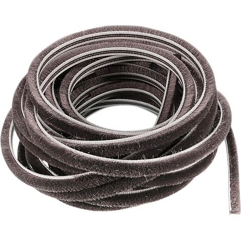 Fenêtre Porte Coupe-froid Brosse à Calfeutrer Bande Étanchéité 5mm x 6mm x 18 Pieds Gris (1/4)