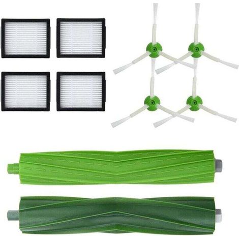 Kit de repuestos para aspiradora iRobot Roomba i3/i3+/i4/i7/i7+/E5/E6/E7, kit de mantenimiento, kit de limpieza, cepillo de filtro, repuesto, 10 piezas - Crezuo (1/4)