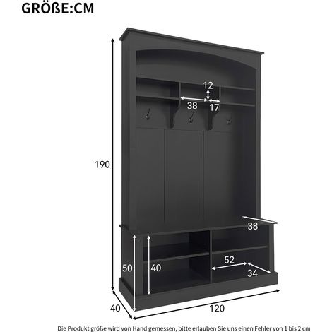 Couchtisch aus Stoff in Schwarz 120 x 40 x 190 cm HOMAIRE (1/5)