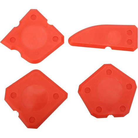 4-teiliges Dichtungsset, Silikon-Dichtstoffschaber, Silikonentfernungswerkzeug, Finishing-Werkzeug, Glaszementschaber, Glättungswerkzeug-Set für Mastixfugen (Rot).