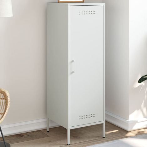 Aparador de acero blanco 36x39x113 cm vidaXL (1/5)