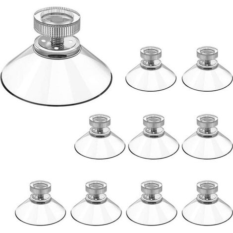Ventouses à visser, lot de 10, transparentes (1/5)