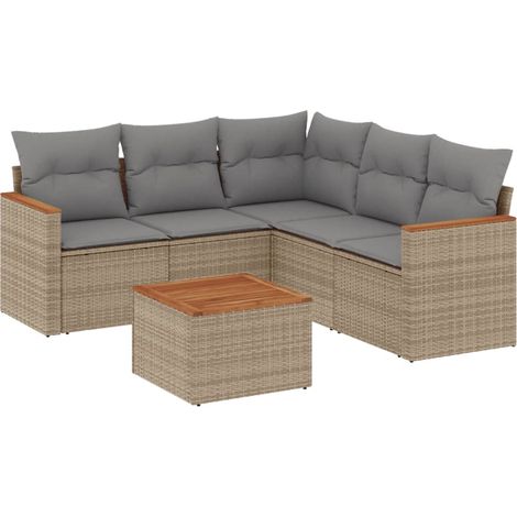 Maison Exclusive - Patio Sofa Set 5-Posti Beige and Grey (1/5)
