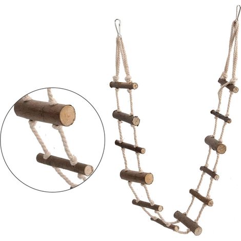 Échelle de corde souple et longue pour hamster, perroquet, écureuil, etc. - Jeu pour oiseaux (1/5)