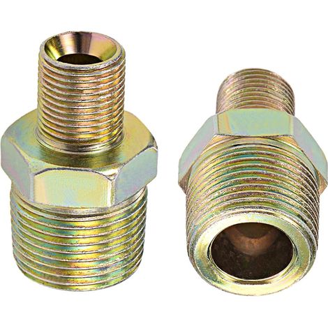 Raccord de Tuyau Réducteur Mâle 3/4 Bsp x 3/8 - Lot 2 Idéal pour la Connexion Tuyaux Connecteurs en Acier Au Carbone Hexagonal Cuivre (1/5)