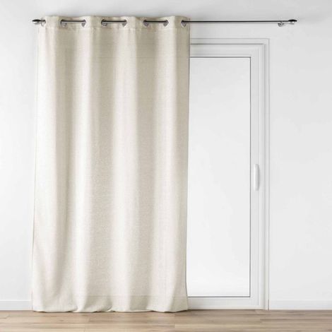 Rideau Voilage à Œillets "Loulaine" 140x280cm Lin (1/5)