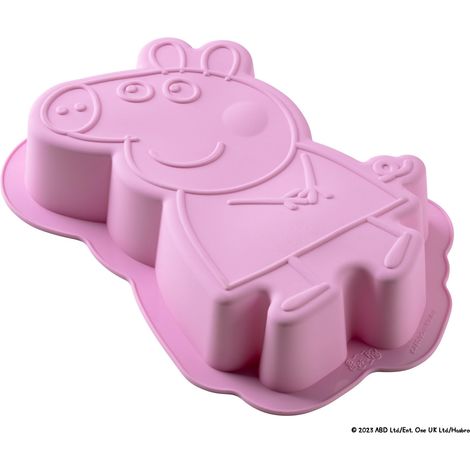 Dr. Oetker Stampo in silicone Peppa Pig – 1200 ml, resistente agli acidi e al calore – perfetto per cuocere con bambini e fan di Peppa Pig, ideale per feste di compleanno per bambini, rosa (1/5)