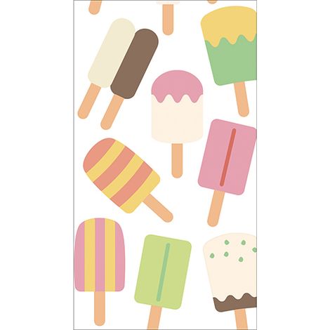 Sticker réfrigérateur et lave vaisselle, glaces fantaisie douceur sucrée enfance joyeuse déco, 180 cm X 100 cm (1/4)