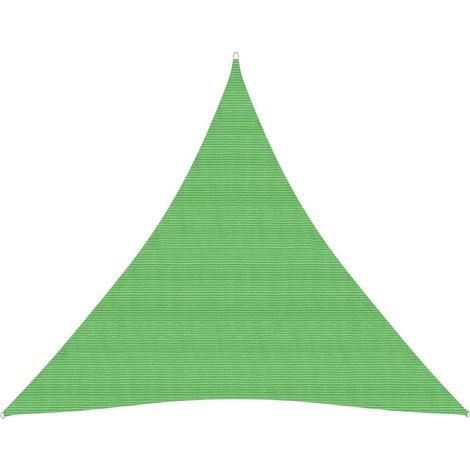 Vela de sombra parasol 160 g/m² HDPE 3,6 x 3,6 x 3,6 m verde claro 020009375 (1/5)