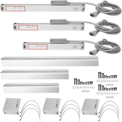 1 ensemble d'échelle linéaire 2AE/3AE en alliage d'aluminium de haute précision pour affichage numérique JCS900-2AE/JCS900-3AE, course 0-300mm 0-500mm 0-600mm