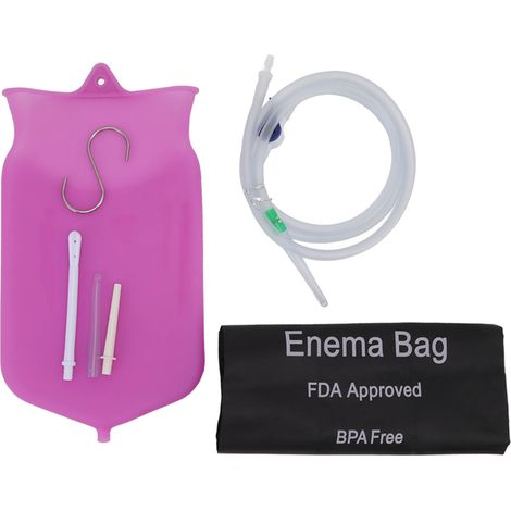 Kit de lavement professionnel 2L en silicone réutilisable, sans BPA, pour soins de santé (1/5)
