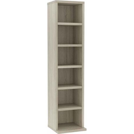 Maison Exclusive - Mobile Porta CD Rovere Sonoma 21x20x88 cm in Legno Multistrato (1/5)