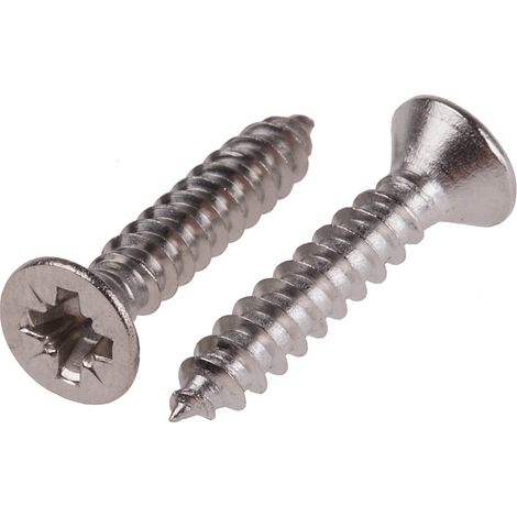 Vis autotaraudeuse RS PRO, N°No. 6 x 19mm, tête Fraisée, en Acier Inoxydable ( Prix pour Sachet de 100 )