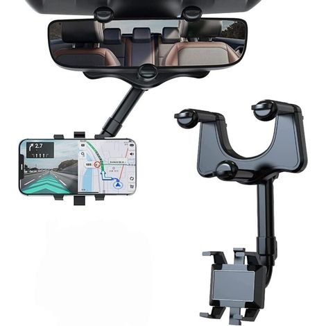 YMYNY Auto-Telefonhalterung für Rückspiegel, 360° drehbare und einziehbare Auto-Telefonhalterung für alle Smartphones (1/4)